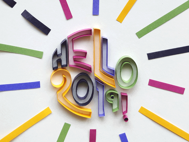 2019 animation paper art papercutting typography