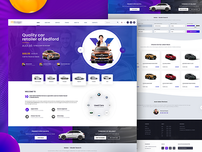 Car Sale | Landing Page auto car cars design home interface layout light page rent car sale typography ui ux web