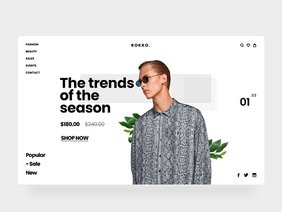 rokko art collection concept design fashion home layout light nature season trend typography ui web