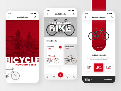 Bike Shop app design bicycle bicycle app bicycle shop bicycles bike design home layout light mobile shopping app ui