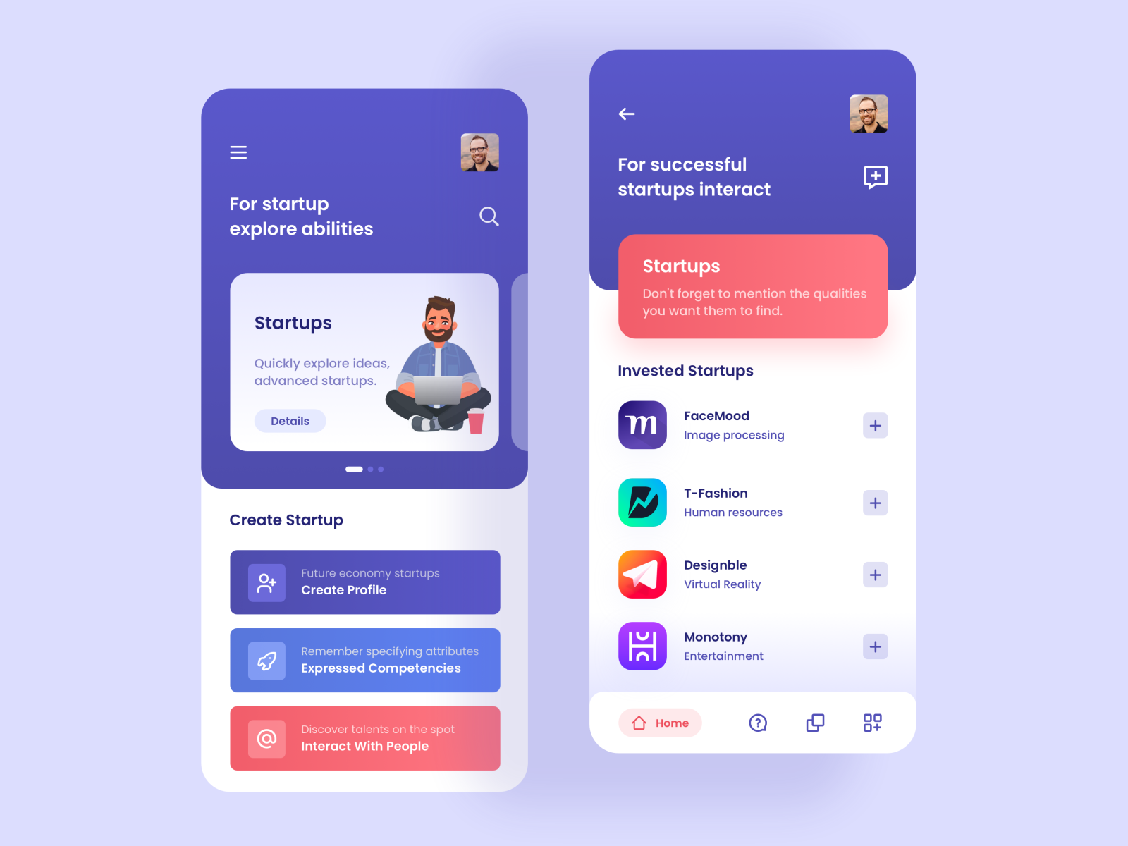 Startup App by Emre Seçer on Dribbble