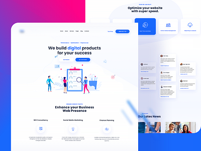 Seo Agency Landing Page agency design digital home interface landing layout light page products seo seo agency web