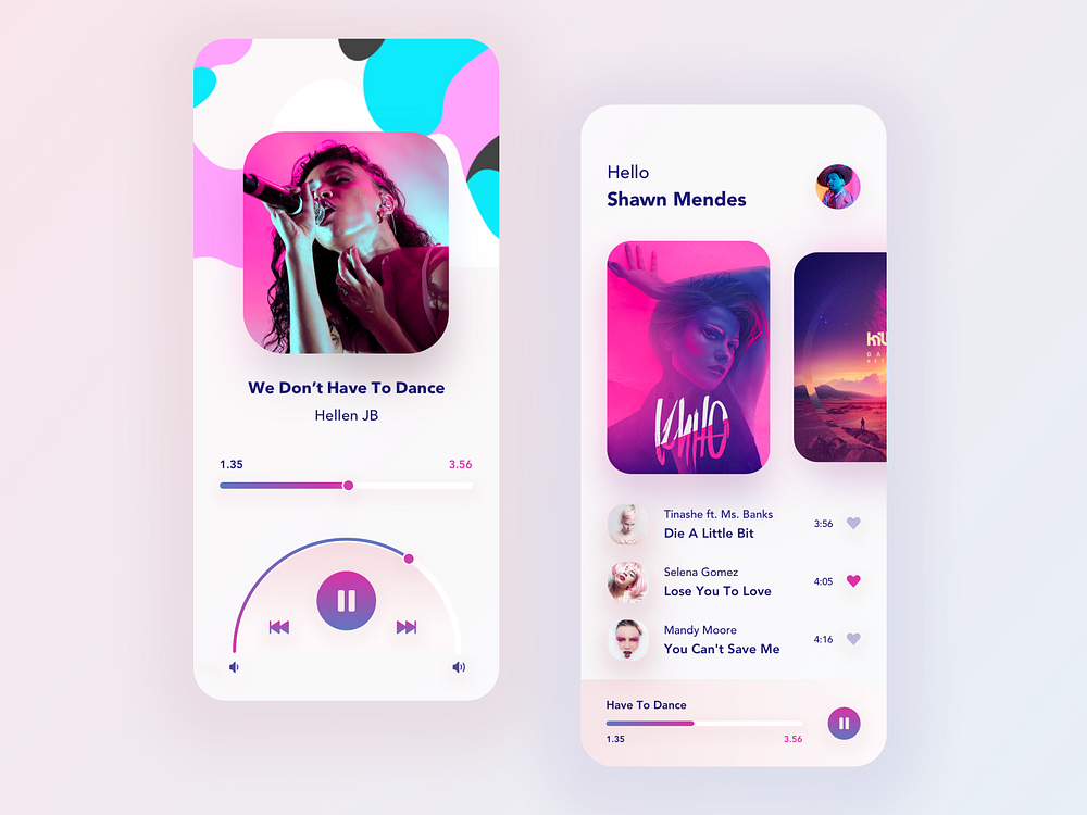 Music App by Emre Seçer on Dribbble