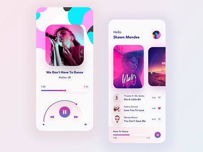Music App app design application art design home layout light music music app music player ui