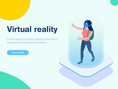 Virtual Reality Isometric illustration