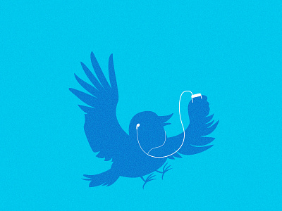 Tweet-de-deet bird dancing music twitter vector