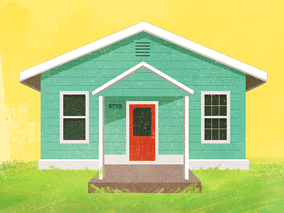 Casa Aqua cottage home house illustration vector