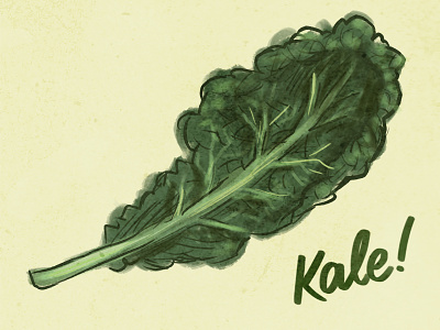 Kale greens hippie illustration kale organic