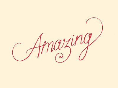 Amazing lettering script type