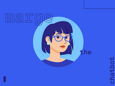 Marge the Chatbot chatbot illustration lady portrait techy woman