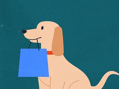 Holiday Shopper: Steady Shopper 2d animation animation christmas dog holiday illustration shopping