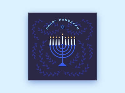 Happy Hanukkah hanukkah holiday illustration menorah