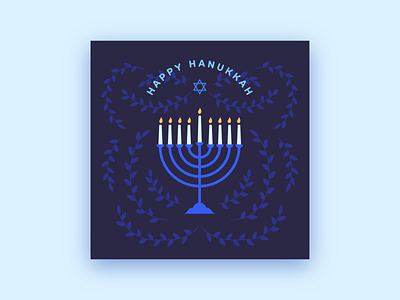 Happy Hanukkah hanukkah holiday illustration menorah