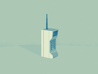 Old Timer brick phone cell phone illustration old relic technology zach morris phone