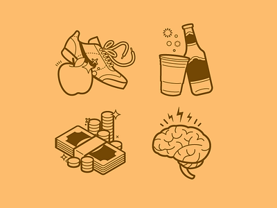 Swag beer booze brain health icon icons money smart