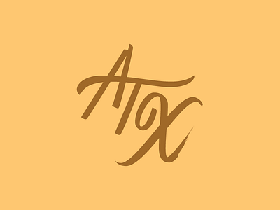 ATX atx austin brush lettering