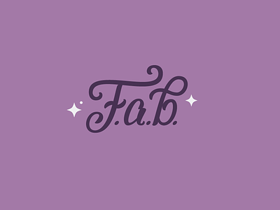 F.A.B. fab fabulous script sparkles