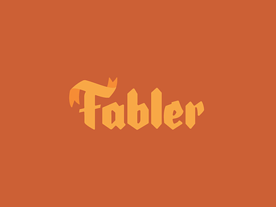 Fabler Logo blackletter ribbon type
