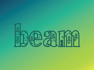 Beam apartment home house logo type