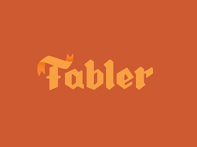 Fabler black letter blackletter bookmark logo story type