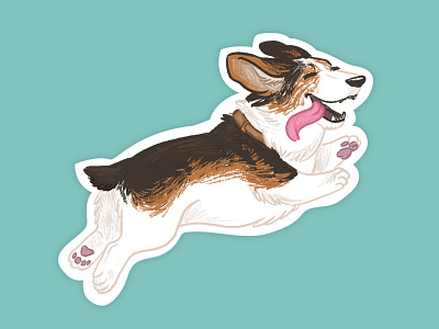 Corgi Magnet corgi illustration magnet