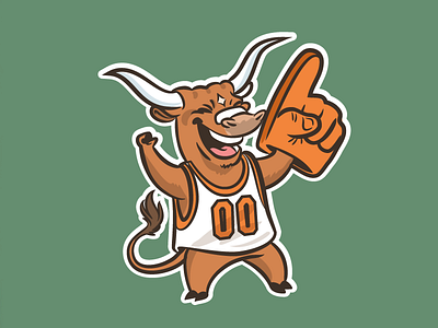 Heck Yes! austin bevo bovine celebrate cheer cow football happy longhorn sports steer texas
