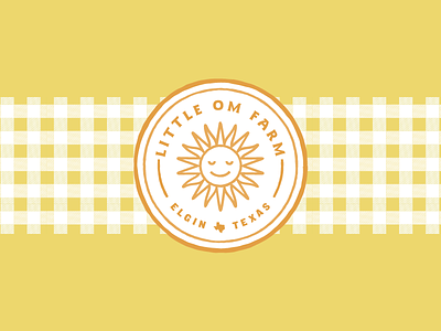 Little Om Farm farm logo meditating sun texas yoga