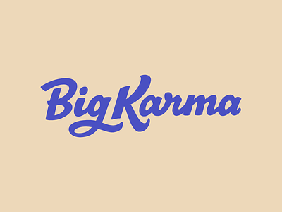 Big Karma big lettering logo swash