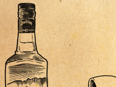 Devil's Cut art direction bottle drawing engraving illustration paper photoshop wood cut