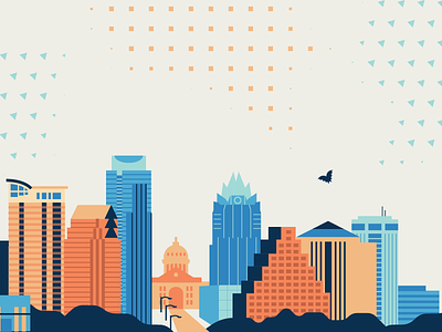 Austin Skyline austin buildings city illustration skyline