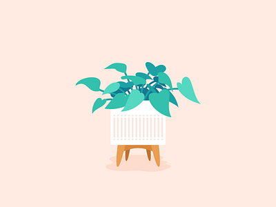 Put a Plant on It indoor plant mid century modern plant plant illustration