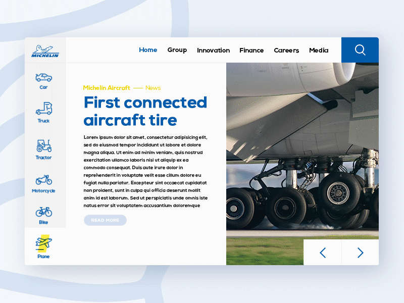 Michelin Landing Page Animated