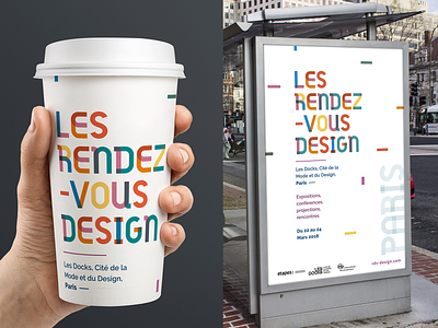 Les RDV Design festival Branding city branding color color bars design design art festival logo poster print typography