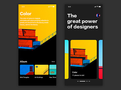 Color interface design 2 app color iphone x share ui