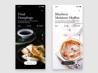 Food App-Details page app black coffee design details page food iphone x ui white