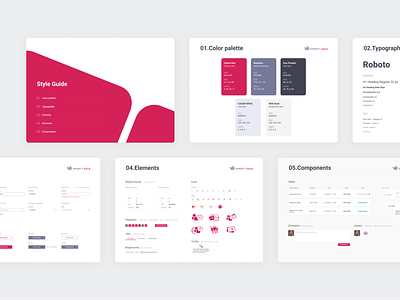 SmartySale - Guides brand book components design guides styleguide styles typogaphy