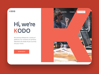 KODO interaction interface landing page ui ux ui design ux design webdesign website