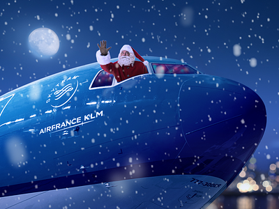 KLM - Merry Christmas airlines christmas facebook instagram klm santa snow social