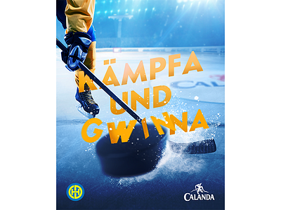 Calanda - Fight and Win beer calanda facebook hc davos hockey ice hockey ice rink puck switzerland