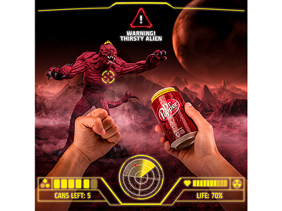 Dr. Pepper - Thirsty Alien advertising alien dr pepper drink fiction mars media photoshop science social social media