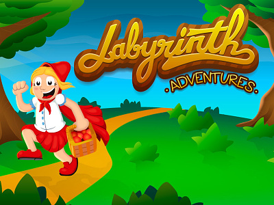 Labyrinth Adventures cartoon illustration video game