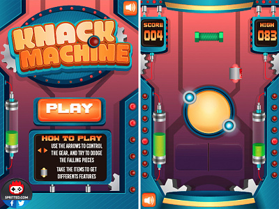 Knack Machine illustration user interface design video game