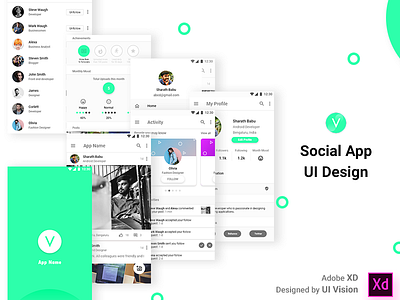 UI Design for Social Application