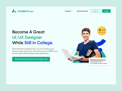 Tech Bootcamp Website Landing Page UI