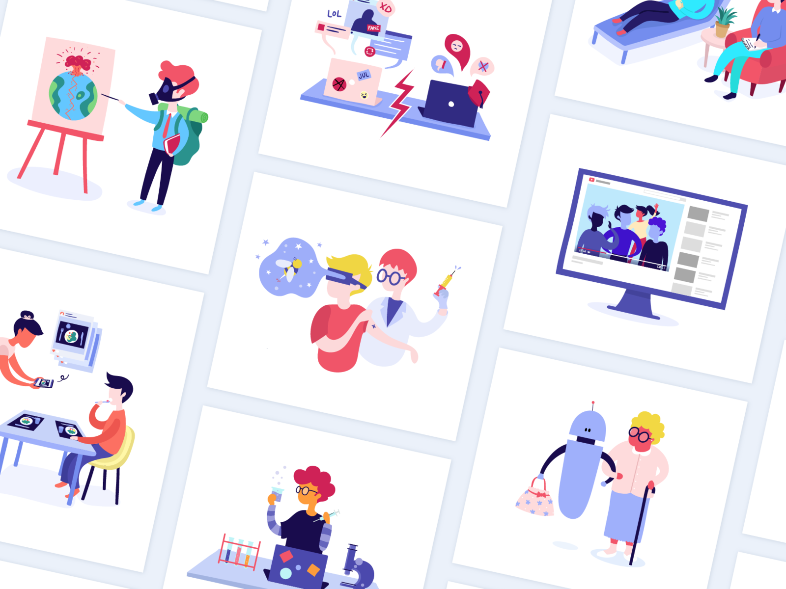 Illustrations Mes Datas et Moi character colors datas flat illustration illustrator vector