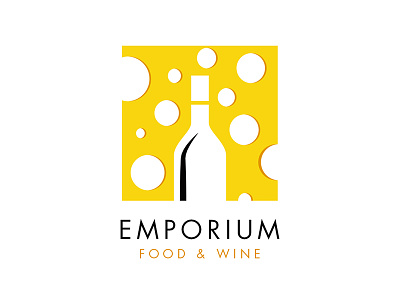 Food & Wine Logo cheese cheese logo emporium food wine logo food food wine food wine logo food logo graphic design logo logo design logo inspiration wine