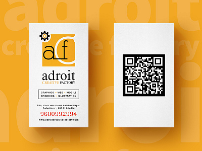 Adroit Creative Factory adroit adroit creative factory business business card card creative creativity design factory invitation visiting card