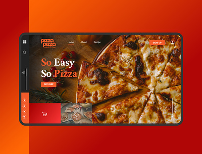 Pizza UI Design advertising design designer food icon illustration logo ui uidesign uiux uiuxdesign ux web webdesign
