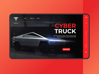 Tesla Cyber Truck web design