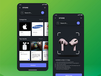 Store app ui design